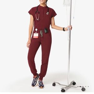 Figs Scrub set (burgundy) NWT